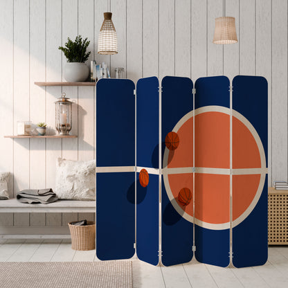 BASKETBALL CHALLENGE 5-Panel Plywood Room Divider