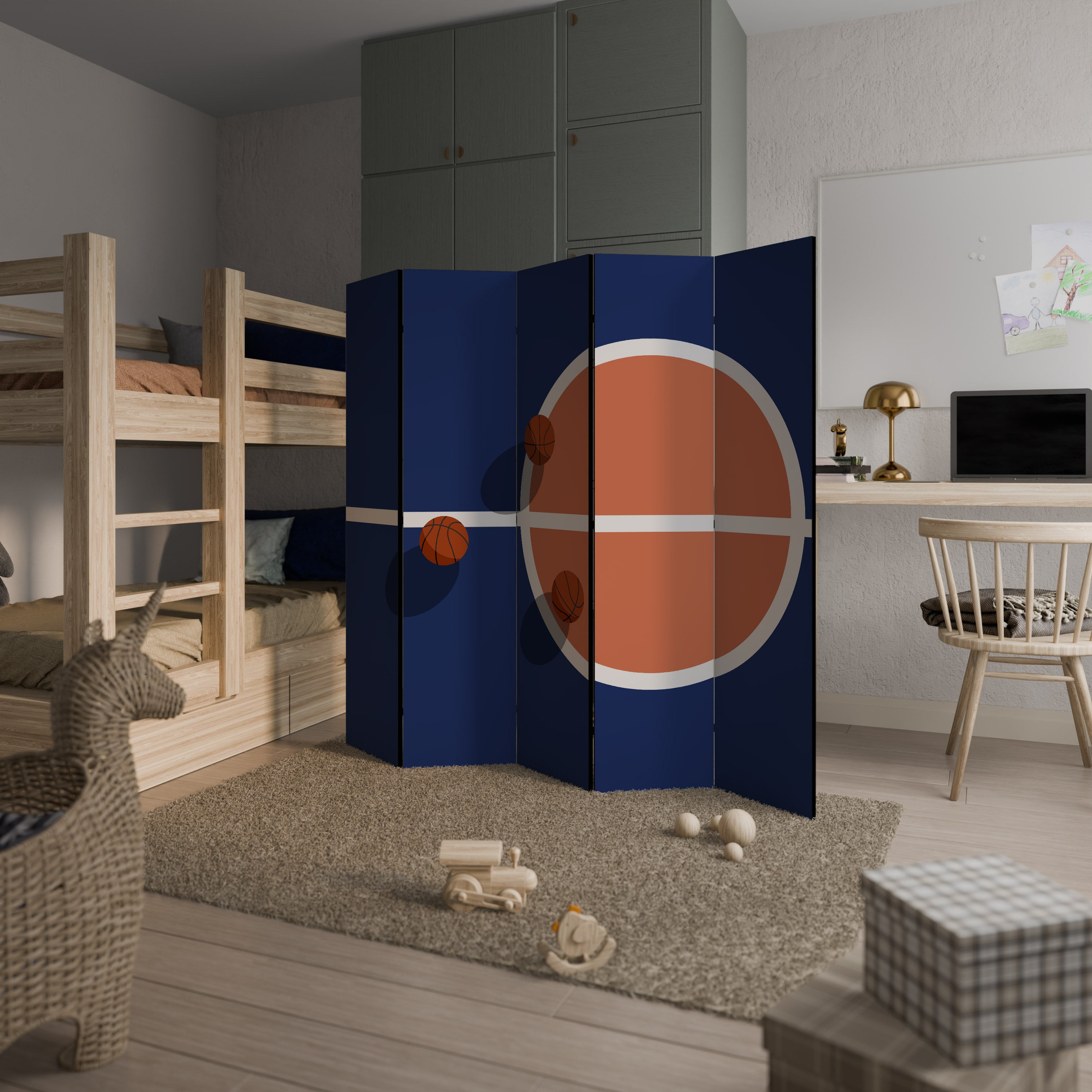 BASKETBALL CHALLENGE 5dílný paraván