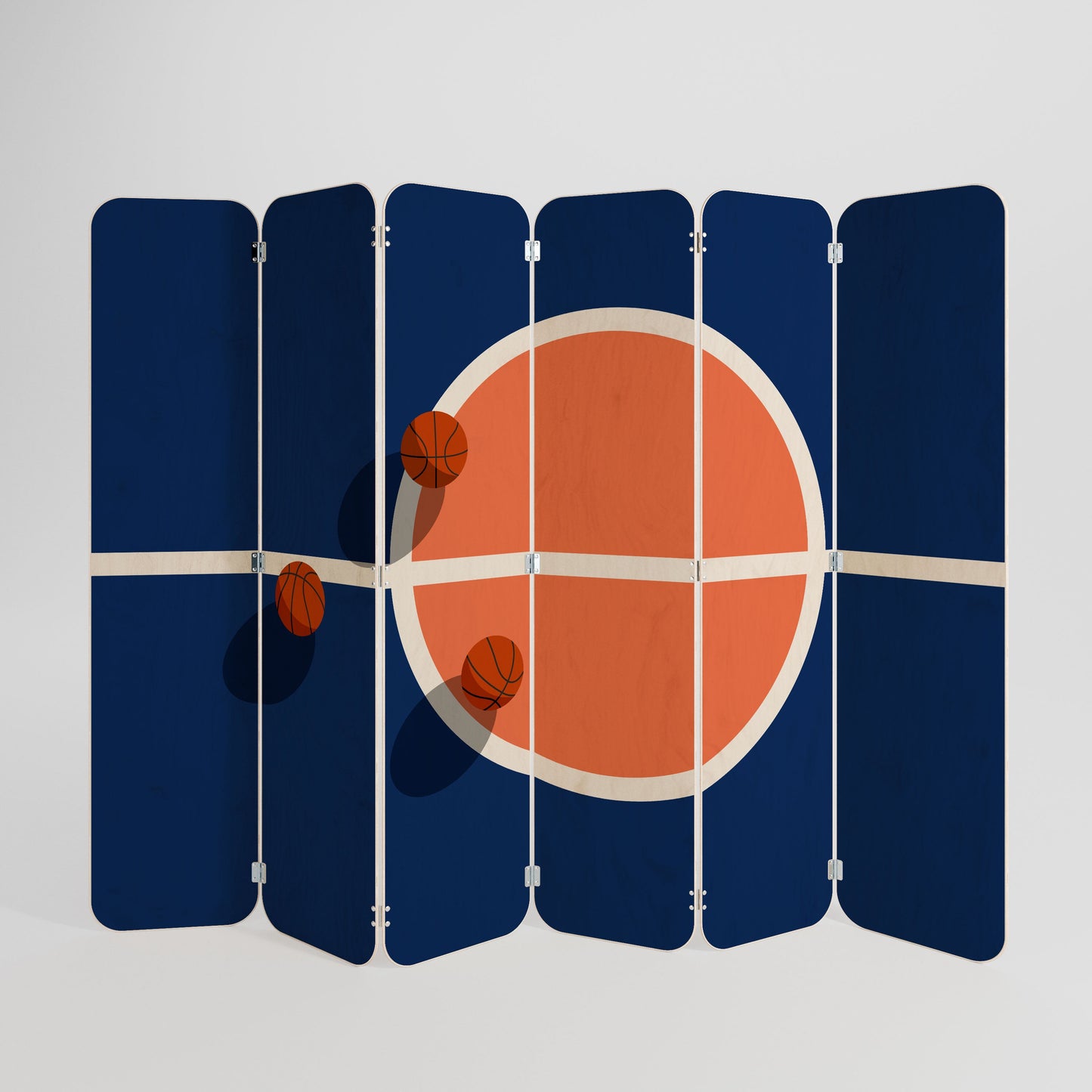 BASKETBALL CHALLENGE 6-Panel Plywood Room Divider