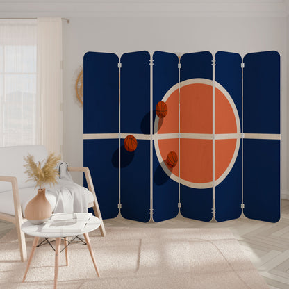 BASKETBALL CHALLENGE 6-Panel Plywood Room Divider