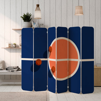 BASKETBALL CHALLENGE 6-Panel Plywood Room Divider