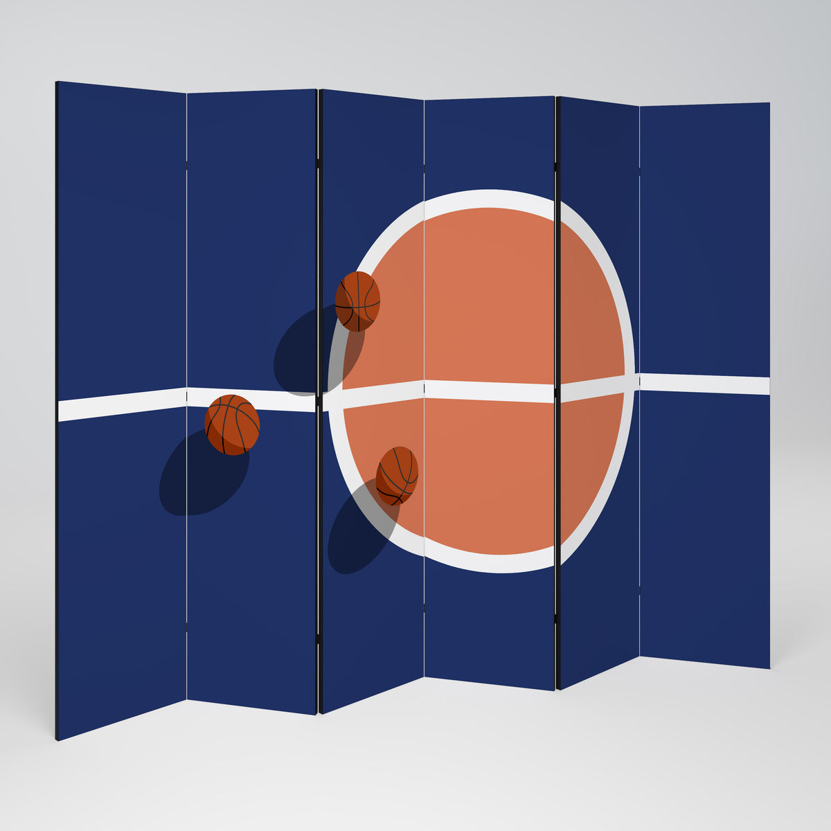 BASKETBALL CHALLENGE Biombo de 6 paneles