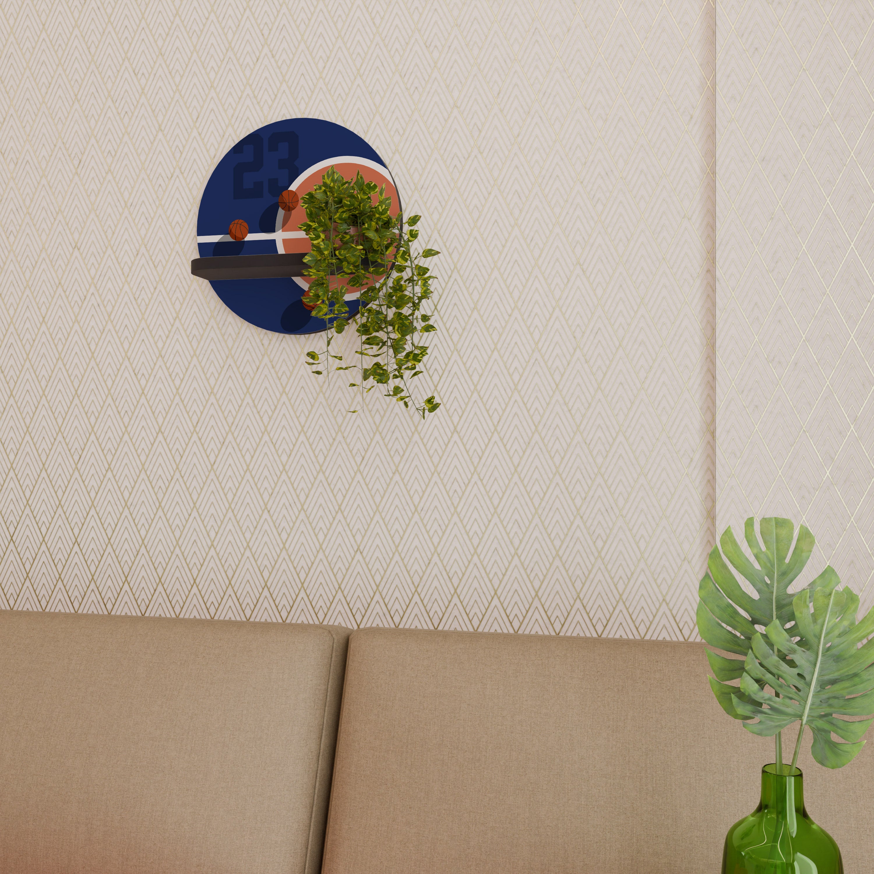 FAMOUS NUMBER 23 Decorative Art Shelf