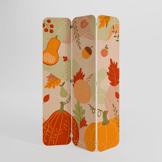 HELLO AUTUMN 3-Panel Plywood Room Divider