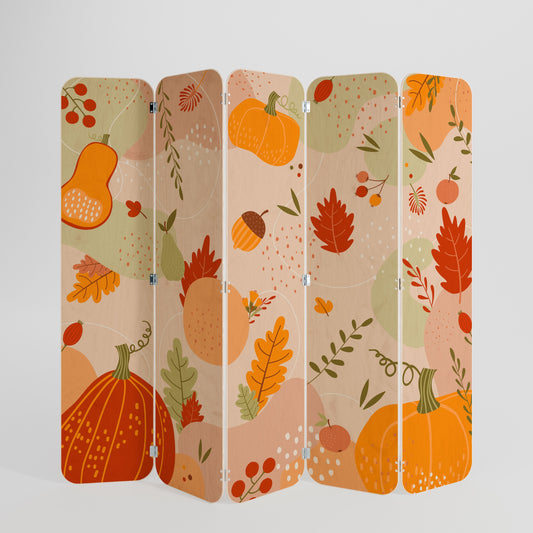 HELLO AUTUMN 5-Panel Plywood Room Divider