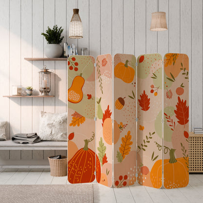 HELLO AUTUMN 5-Panel Plywood Room Divider