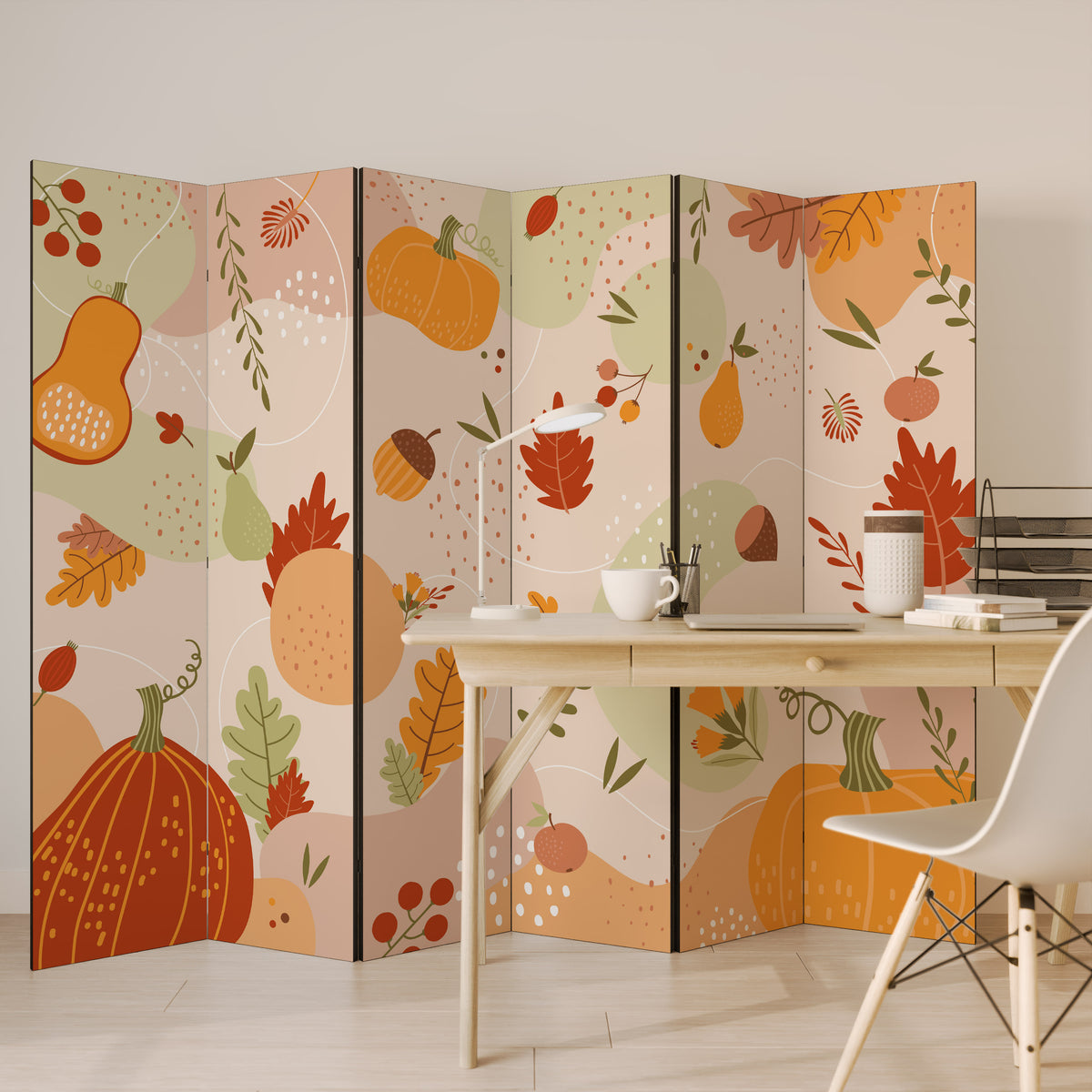 HELLO AUTUMN Biombo de 6 paneles