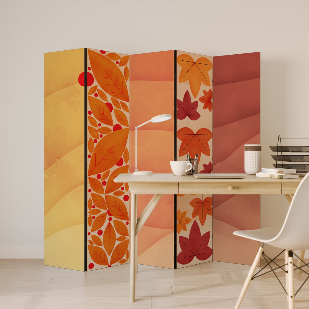 VIBRANT FALL FOLIAGE 5-Panel Room Divider
