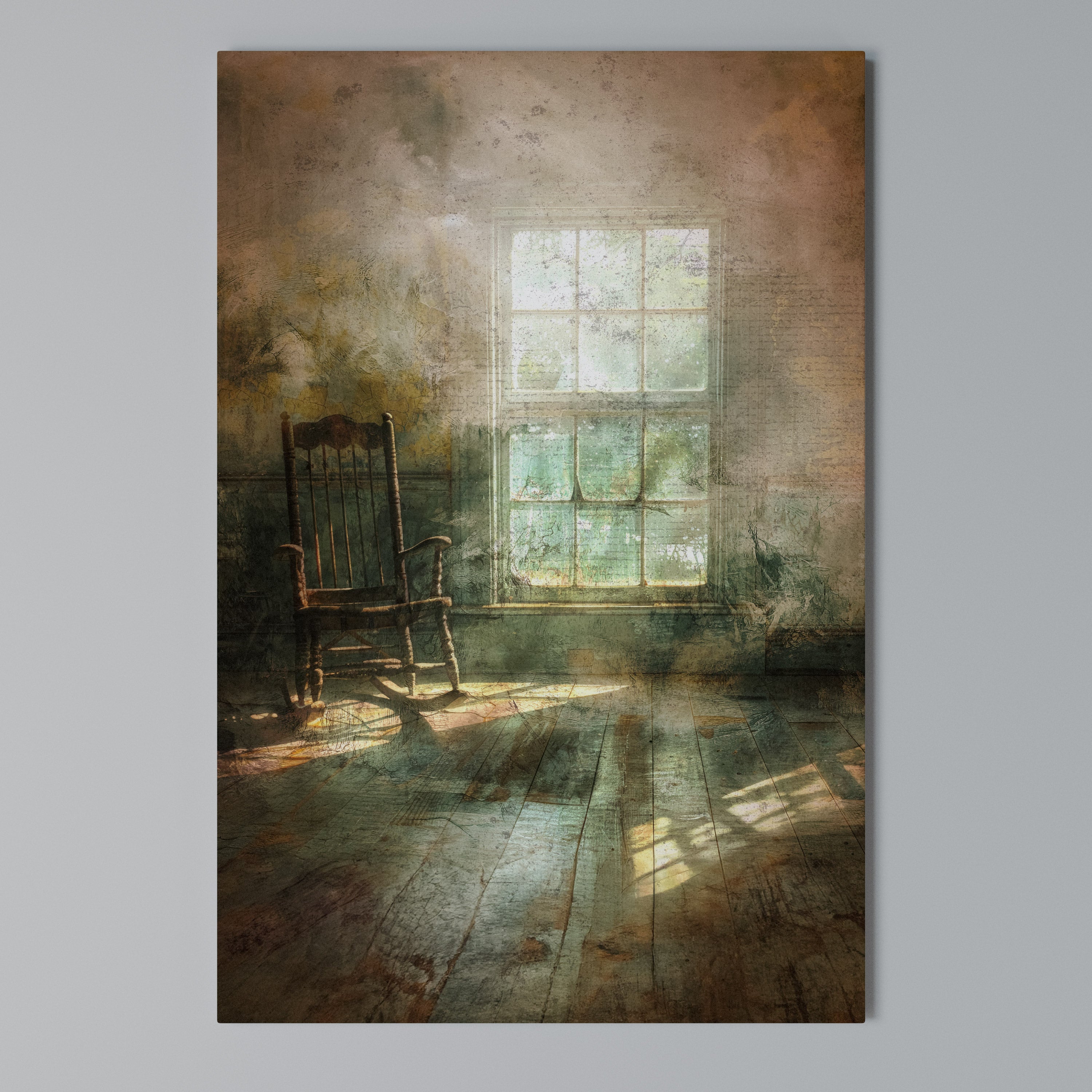 SUNLIT STILLNESS Cuadro en lienzo vertical