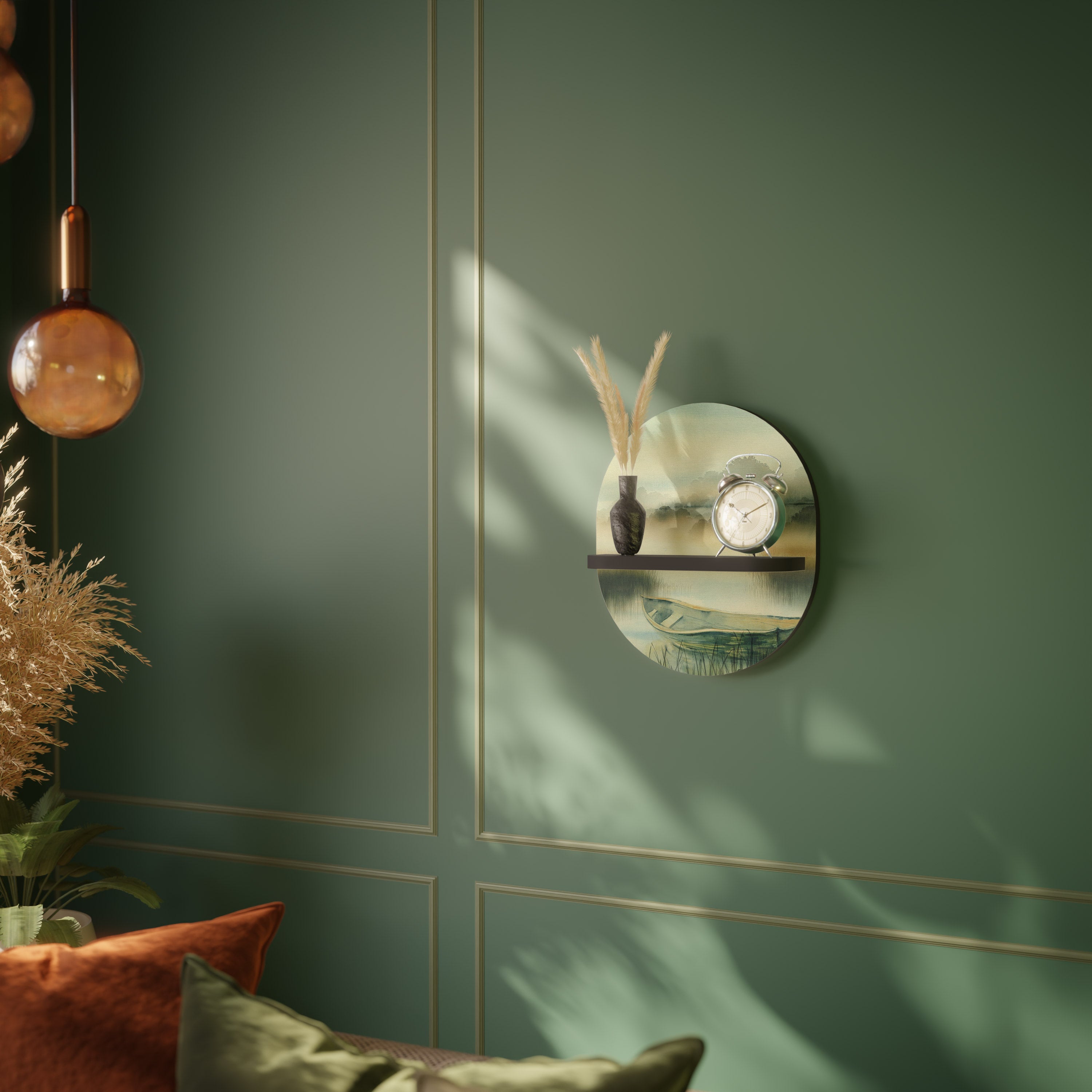 MORNING BY THE LAKE Decorative Art Shelf