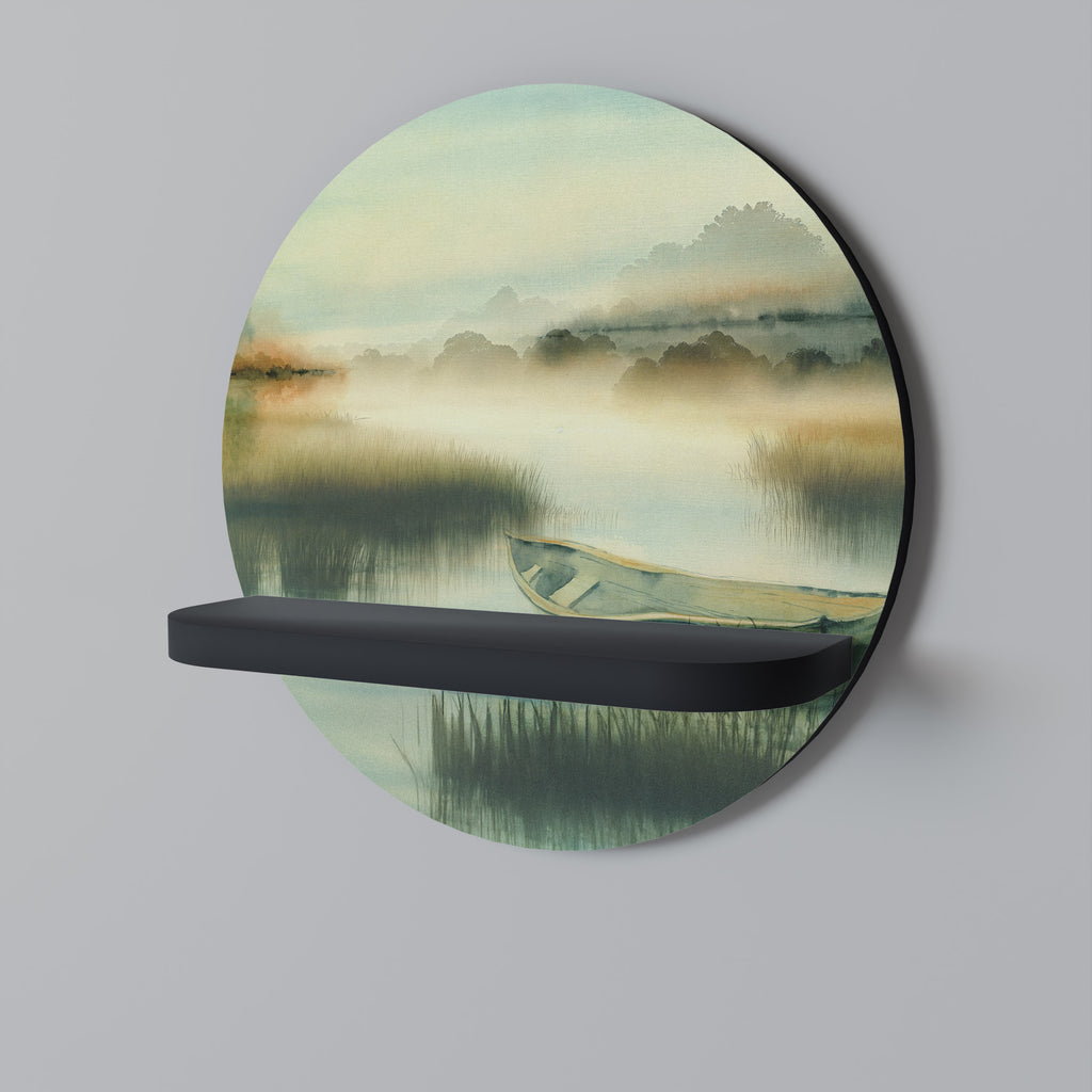 MORNING BY THE LAKE Decorative Art Shelf