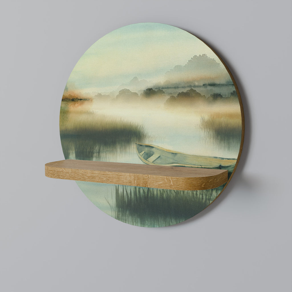 MORNING BY THE LAKE Decorative Art Shelf
