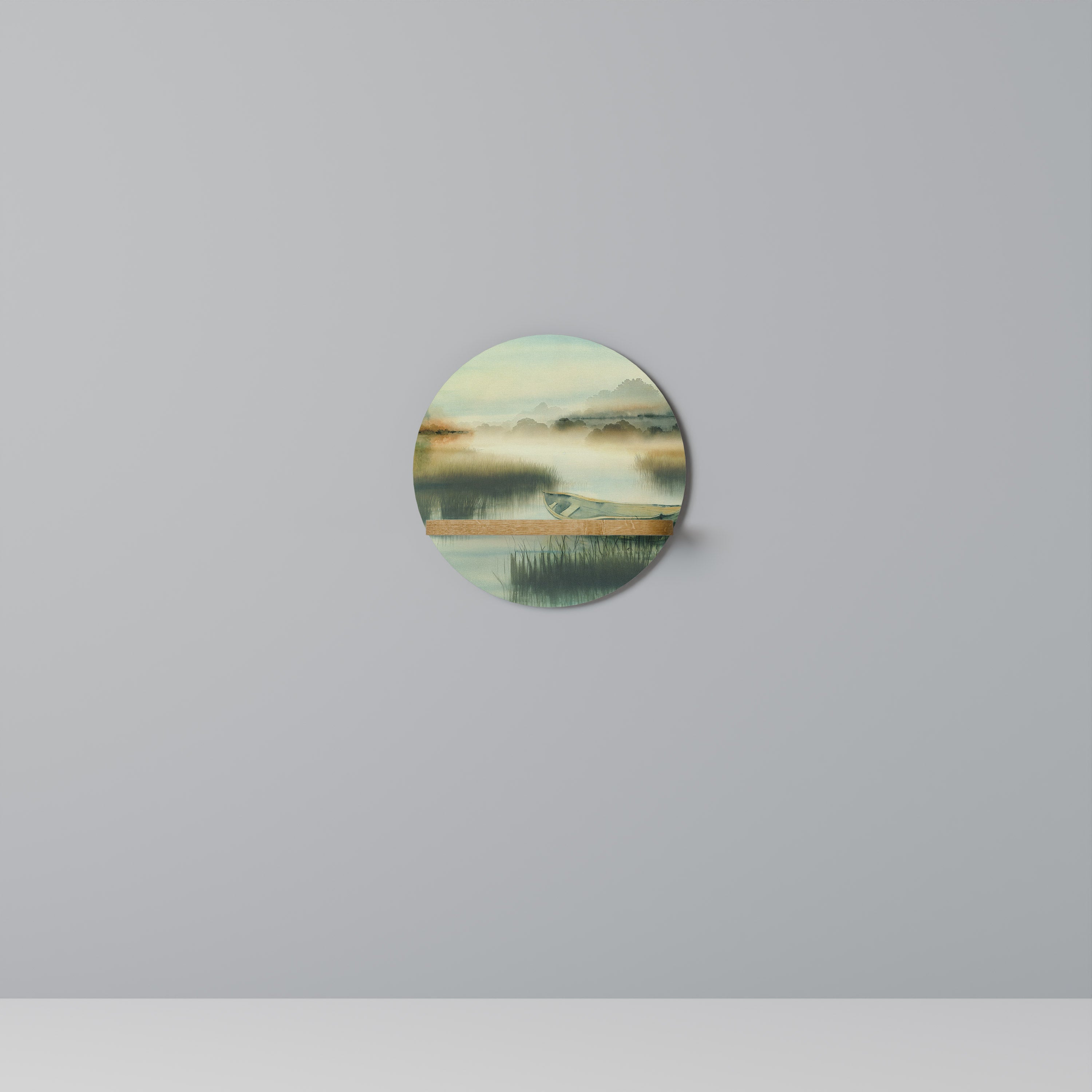 MORNING BY THE LAKE Decorative Art Shelf