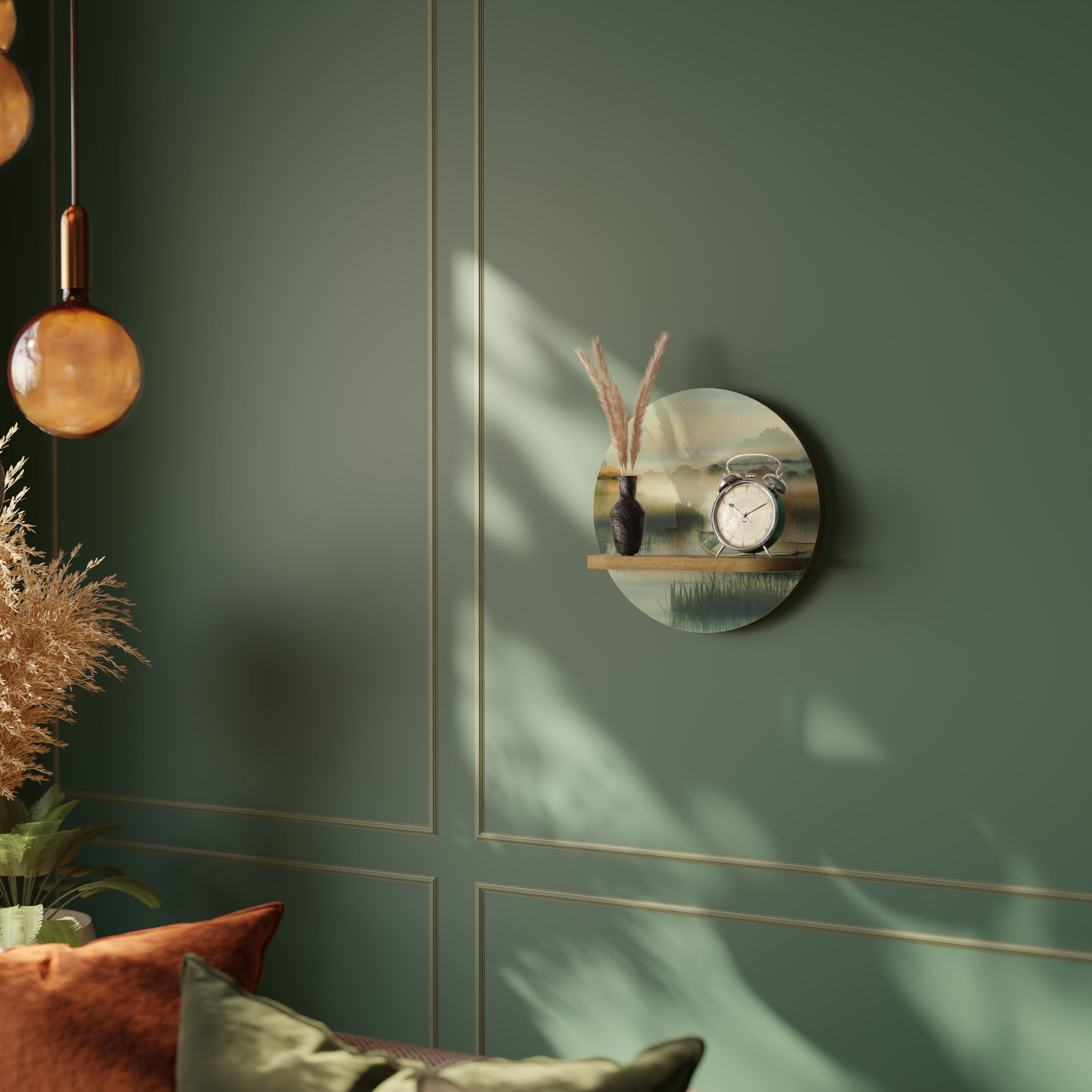 MORNING BY THE LAKE Decorative Art Shelf