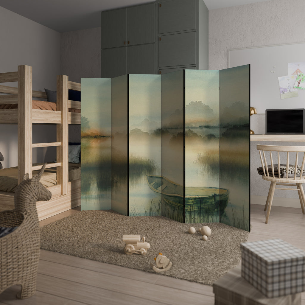 MORNING BY THE LAKE 6-Panel Room Divider
