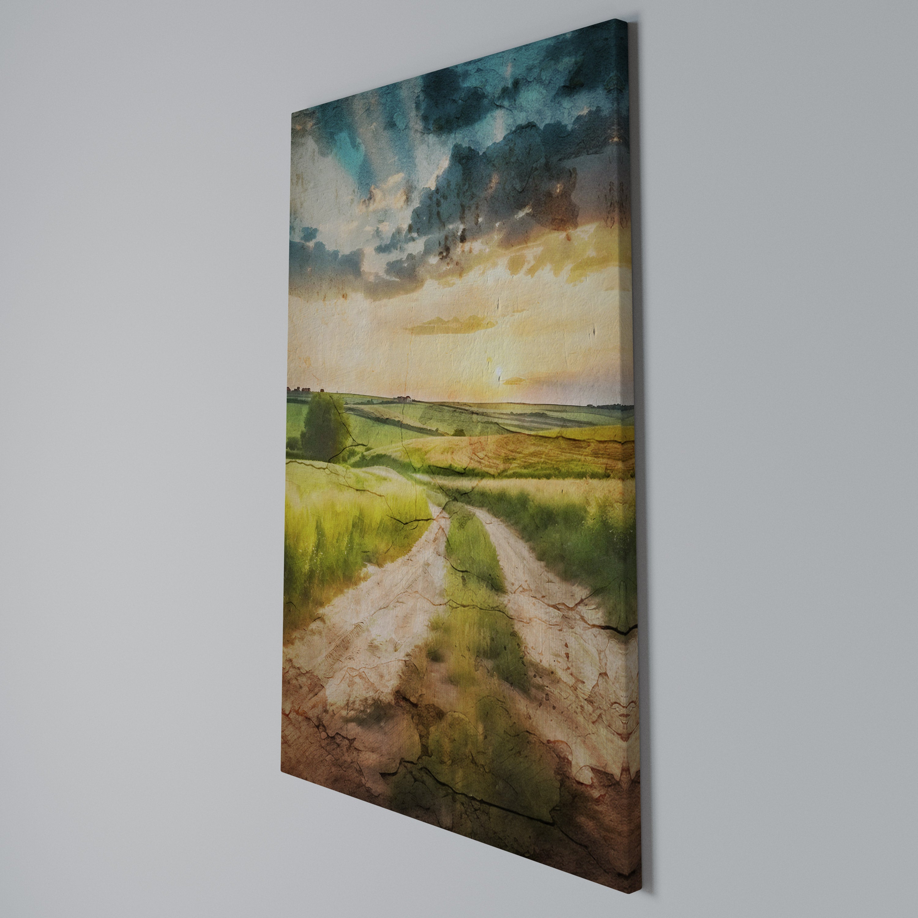 SUNSET PATH Cuadro en lienzo vertical