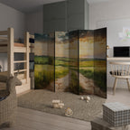 SUNSET PATH 6-Panel Room Divider
