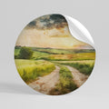 SUNSET PATH Runder Wandsticker zum Abziehen und Aufkleben