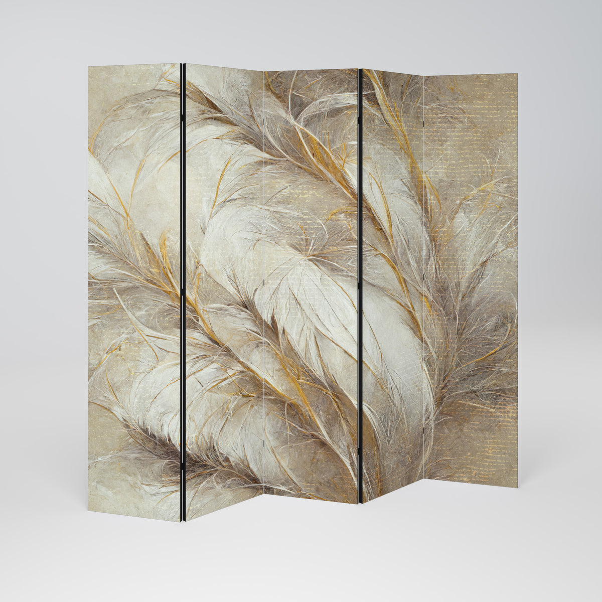 SOFT PLUMAGE 5-Panel Room Divider