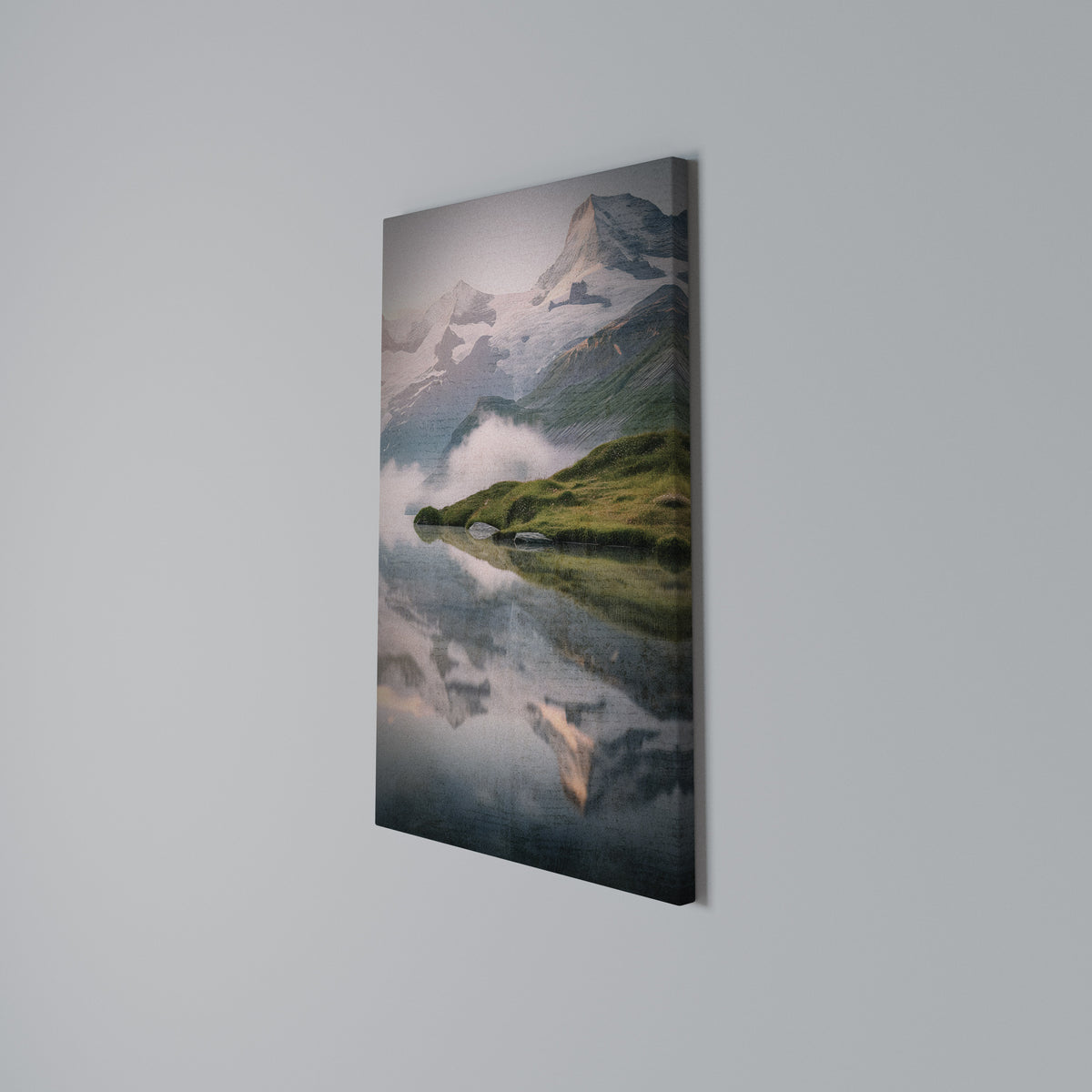 FOGGY HORIZON Vertical Canvas Print