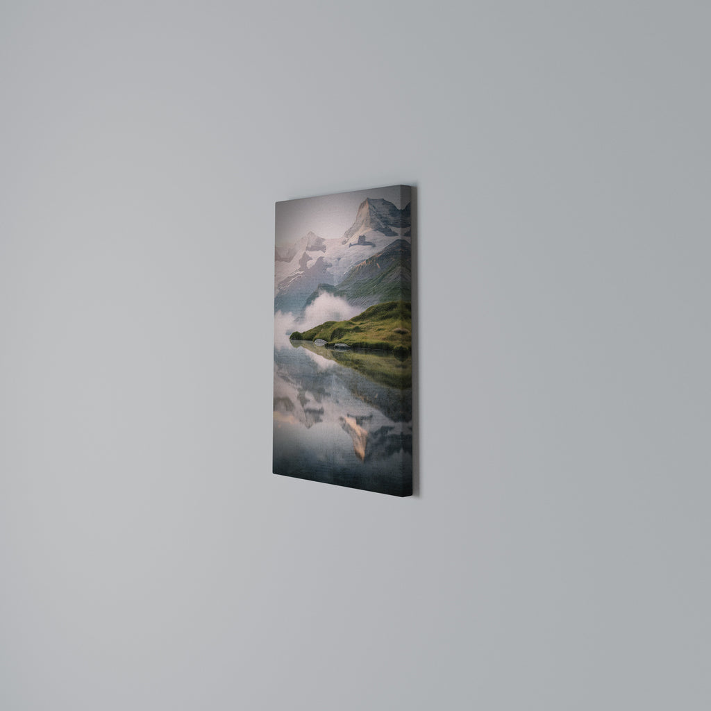 FOGGY HORIZON Vertical Canvas Print