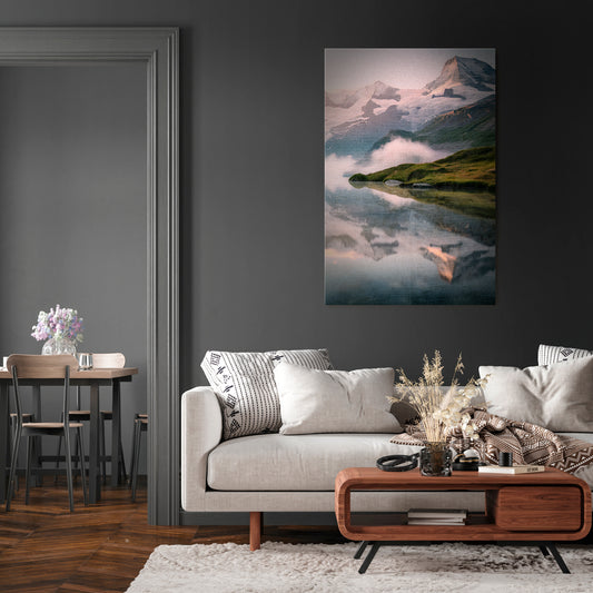 FOGGY HORIZON Vertical Canvas Print