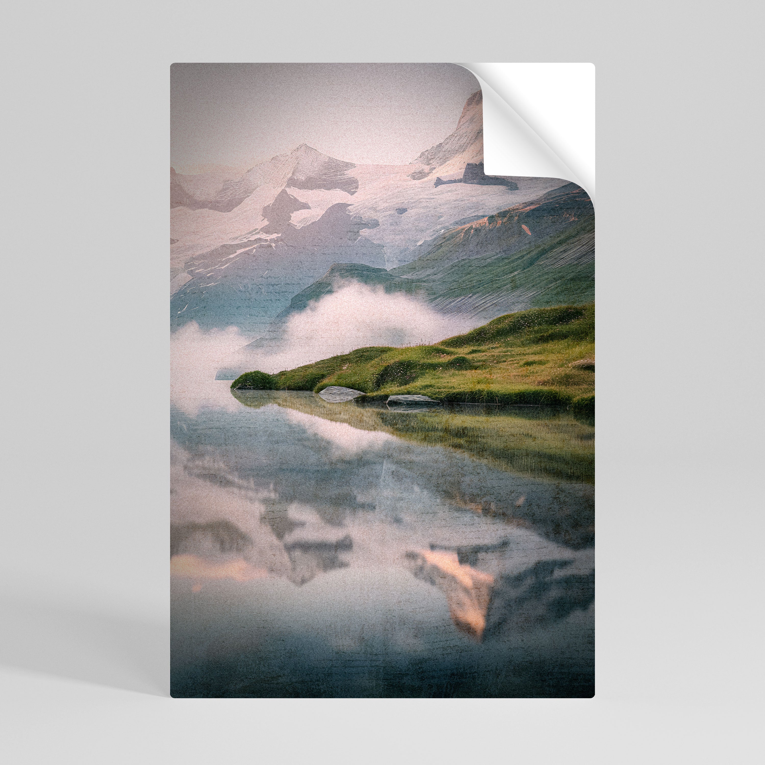 FOGGY HORIZON Selbstklebendes Poster - Hochformat