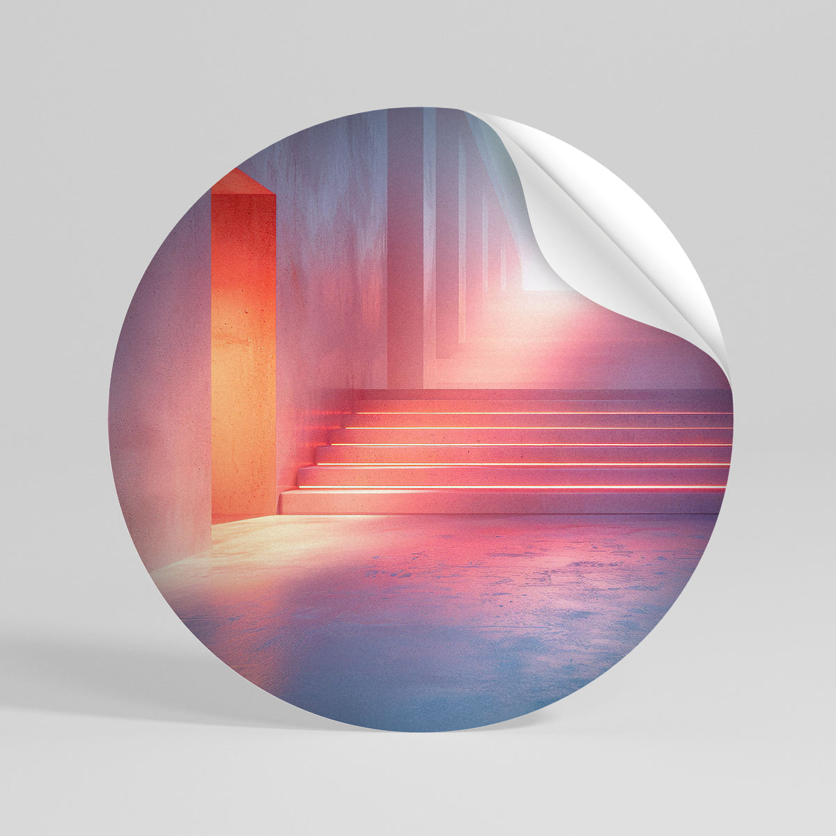 BRIGHT DIRECTION Runder Wandsticker zum Abziehen und Aufkleben