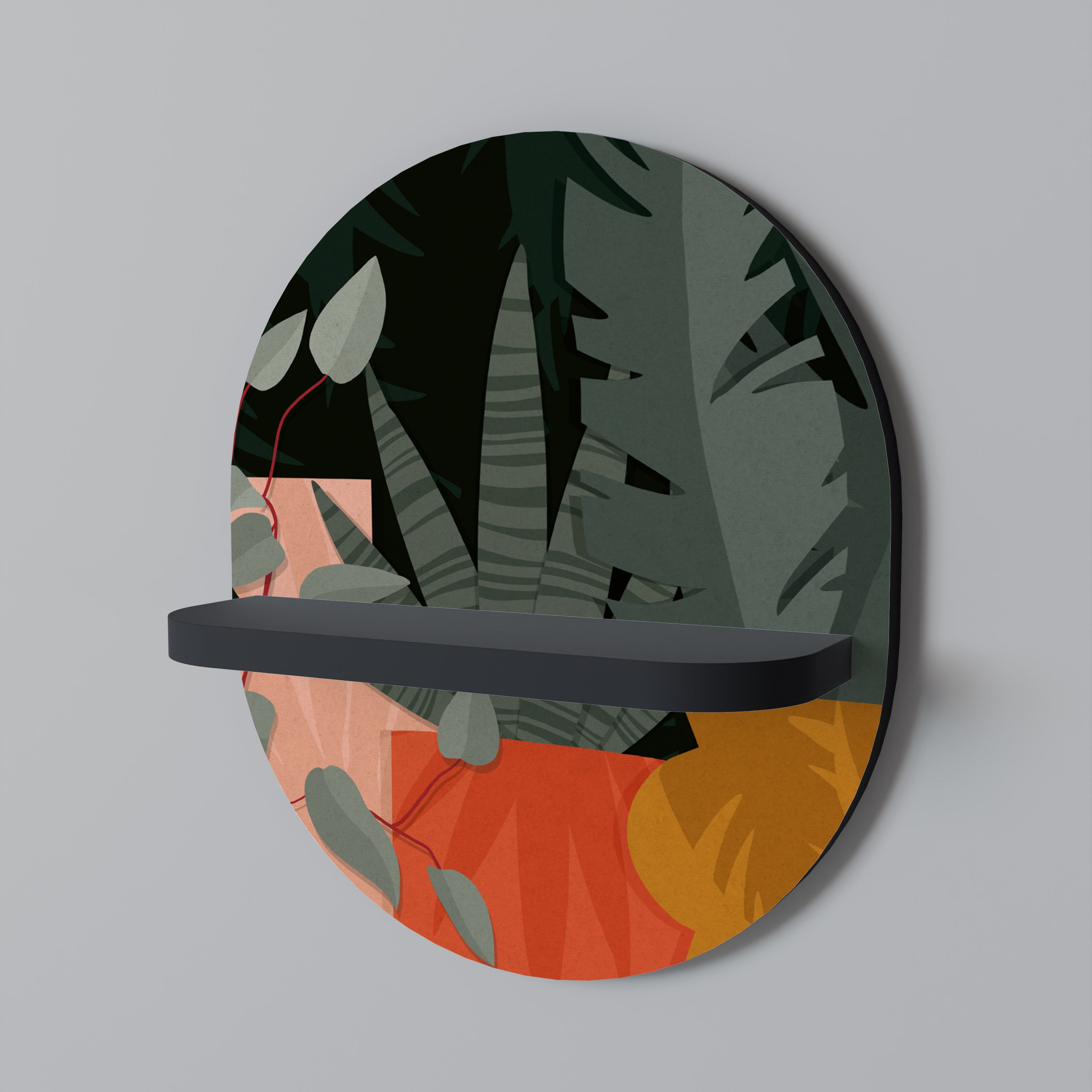 TROPICAL COMPOSITION Decorative Art Shelf