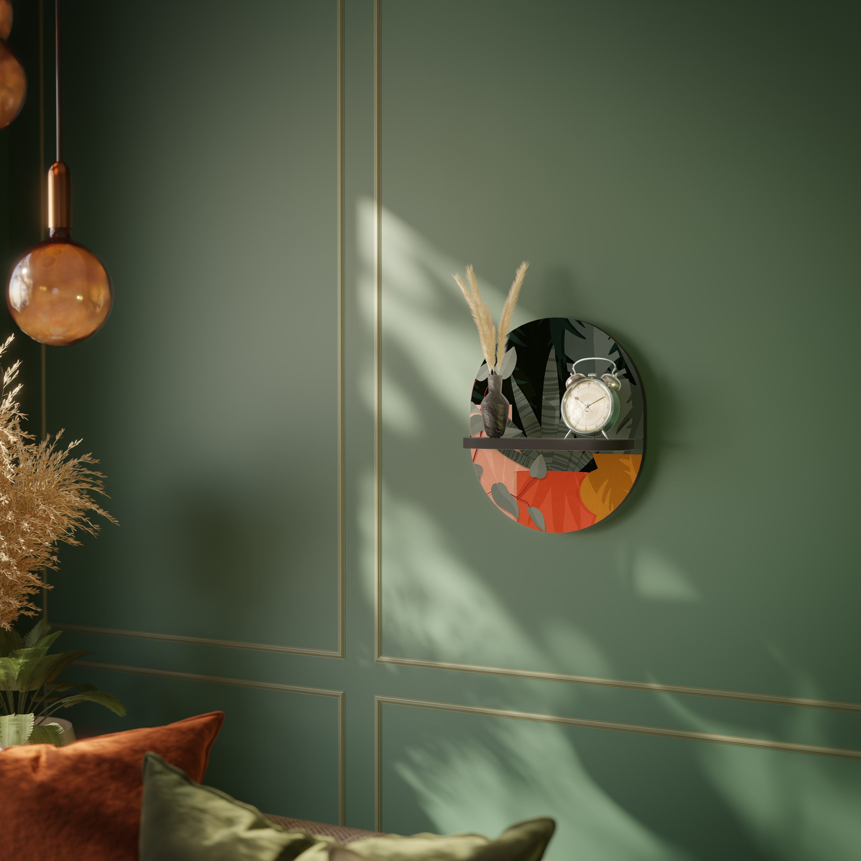 TROPICAL COMPOSITION Decorative Art Shelf