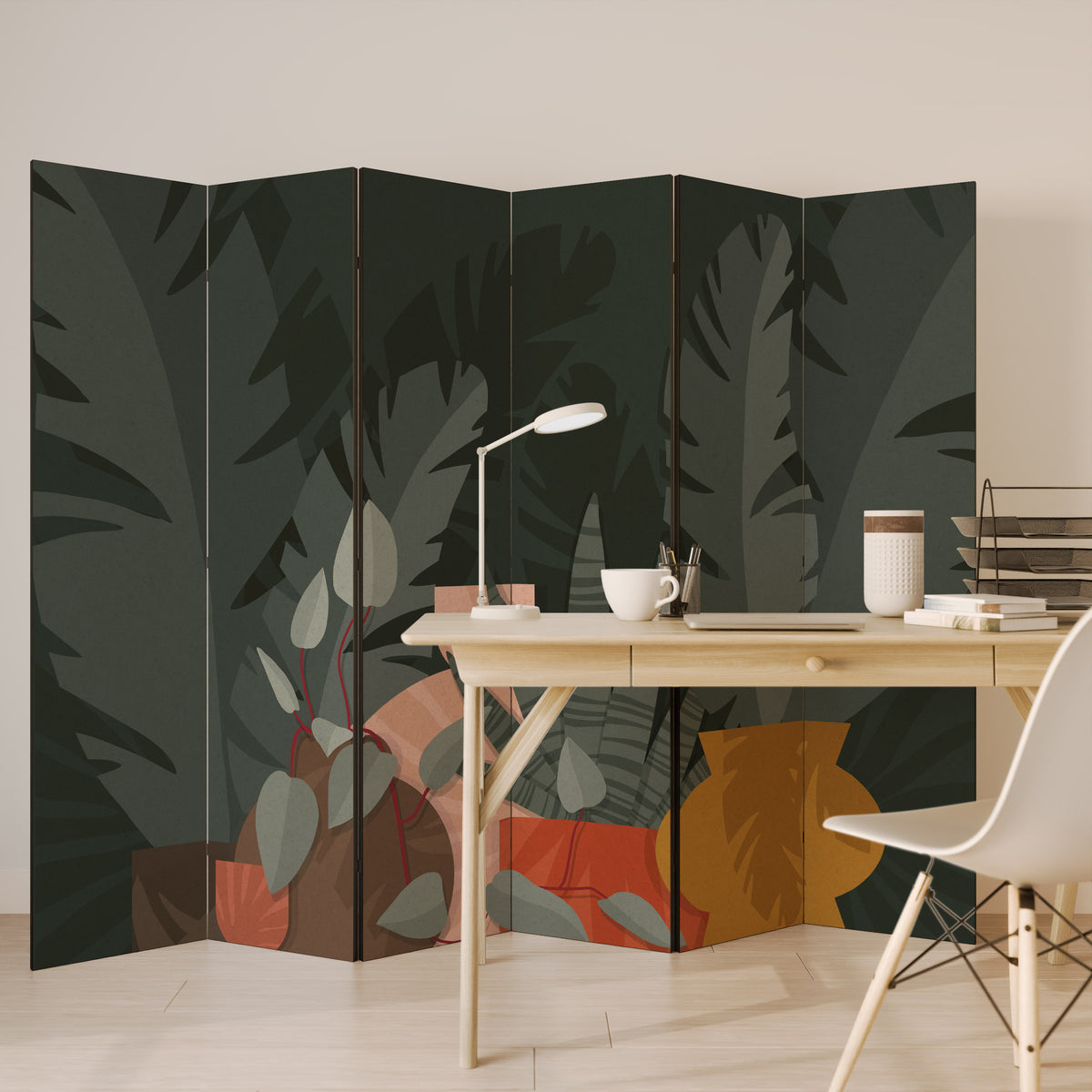 TROPICAL COMPOSITION 6-Panel Room Divider