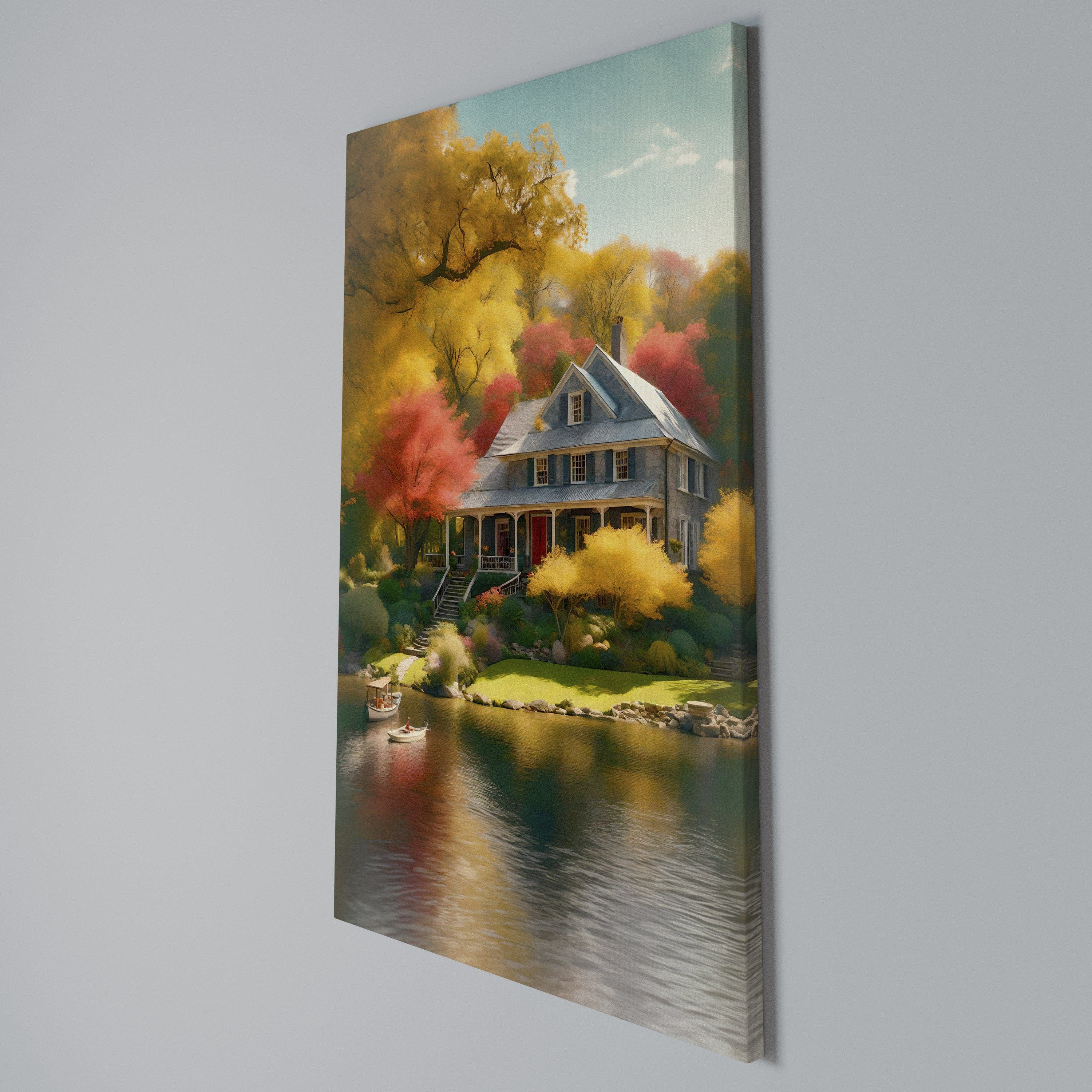 ENCHANTED AUTUMN REFUGE Cuadro en lienzo vertical