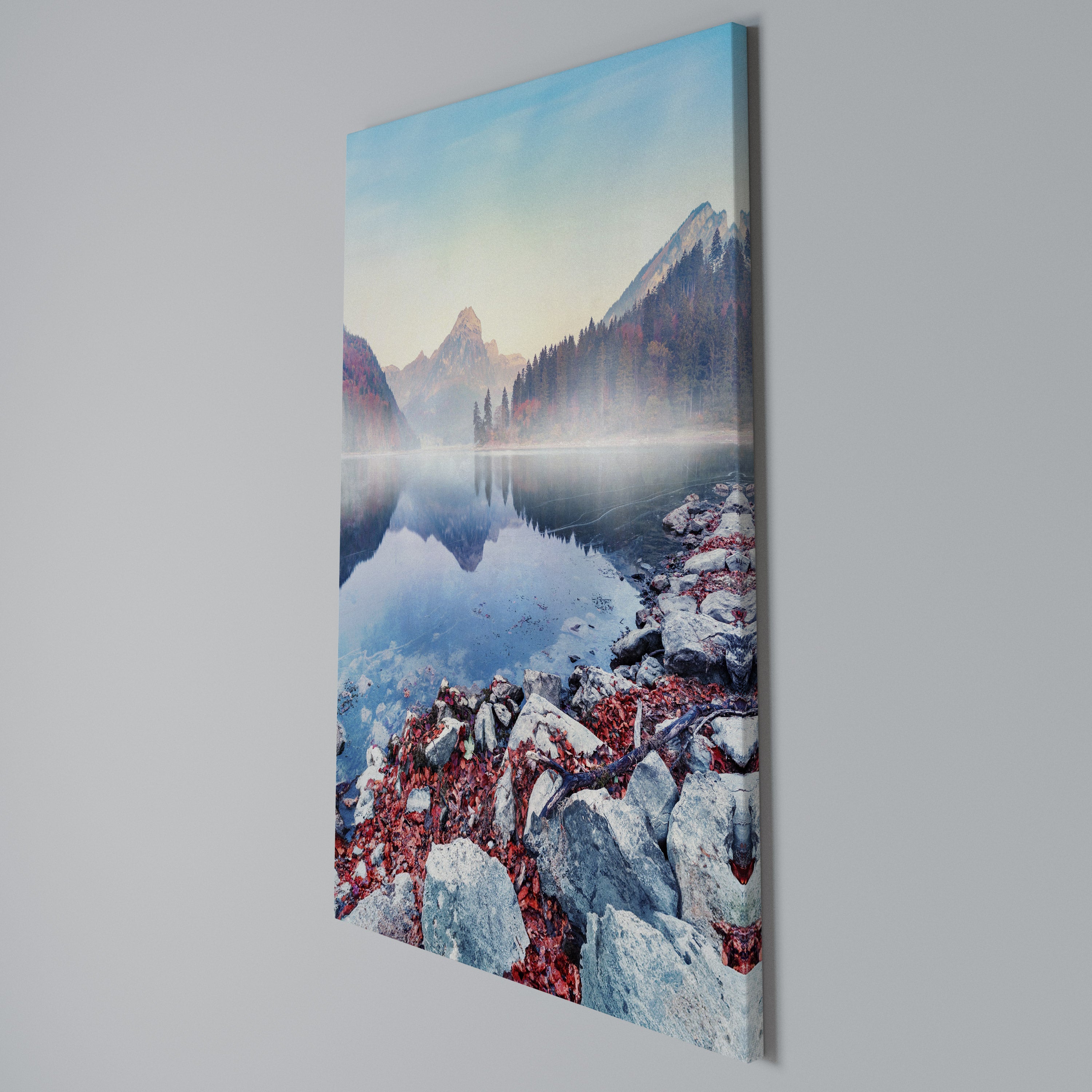 TRANQUIL WATERSCAPE Cuadro en lienzo vertical