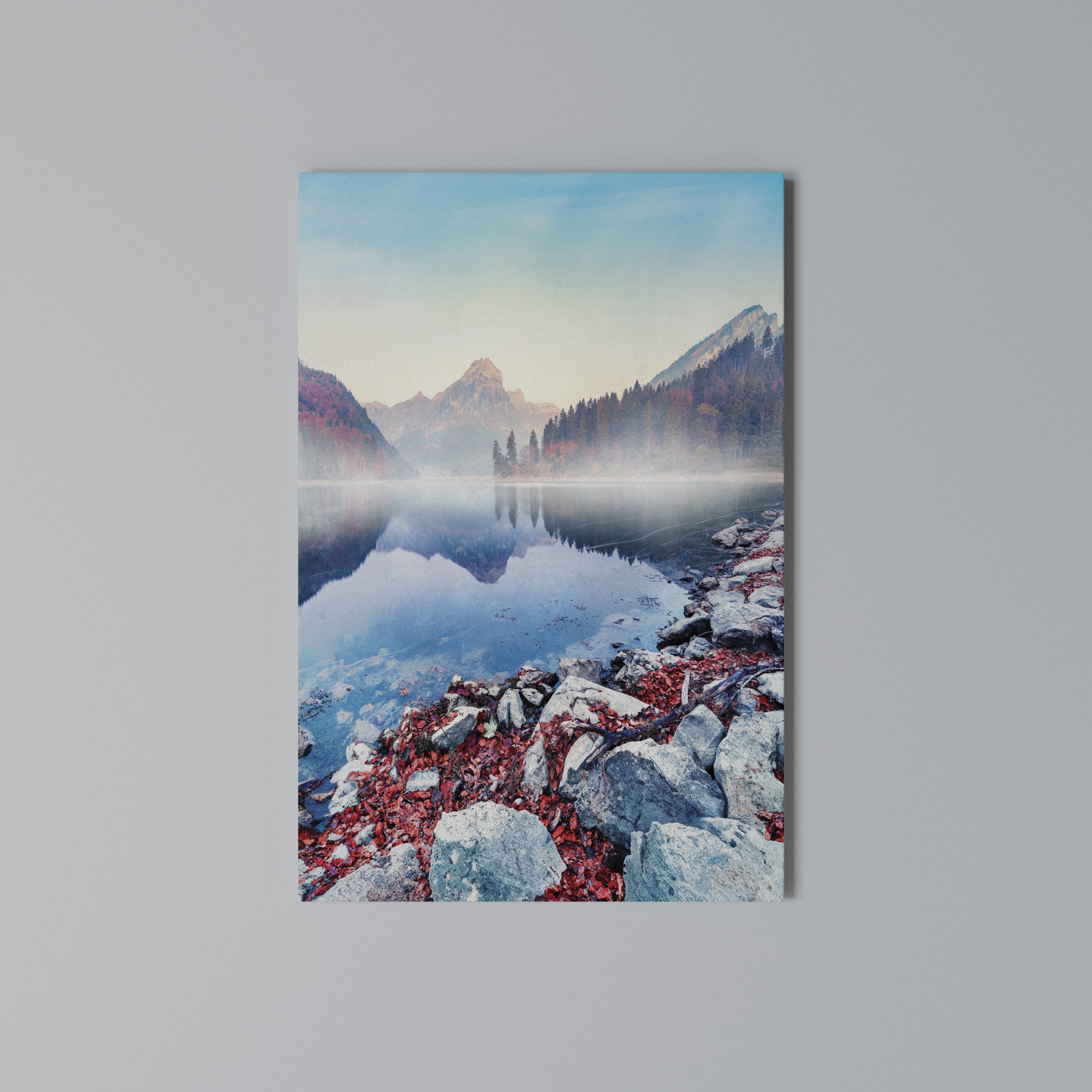TRANQUIL WATERSCAPE Cuadro en lienzo vertical