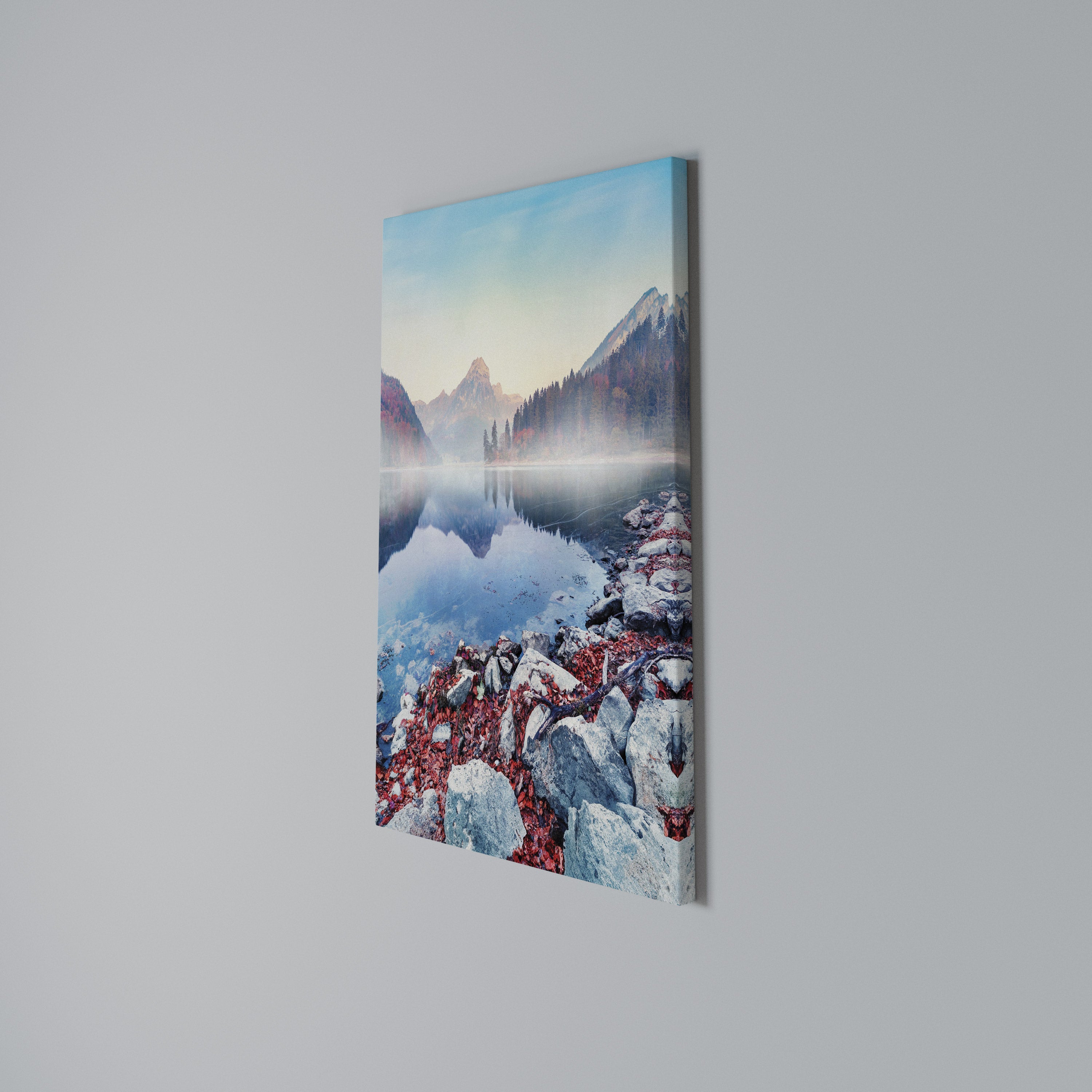 TRANQUIL WATERSCAPE Cuadro en lienzo vertical