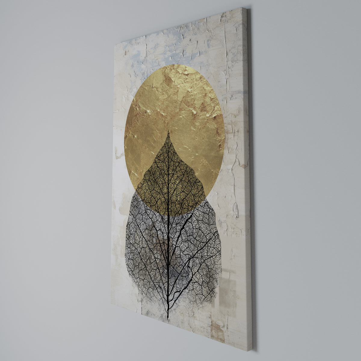 GOLD NERVATIO Quadro em tela vertical