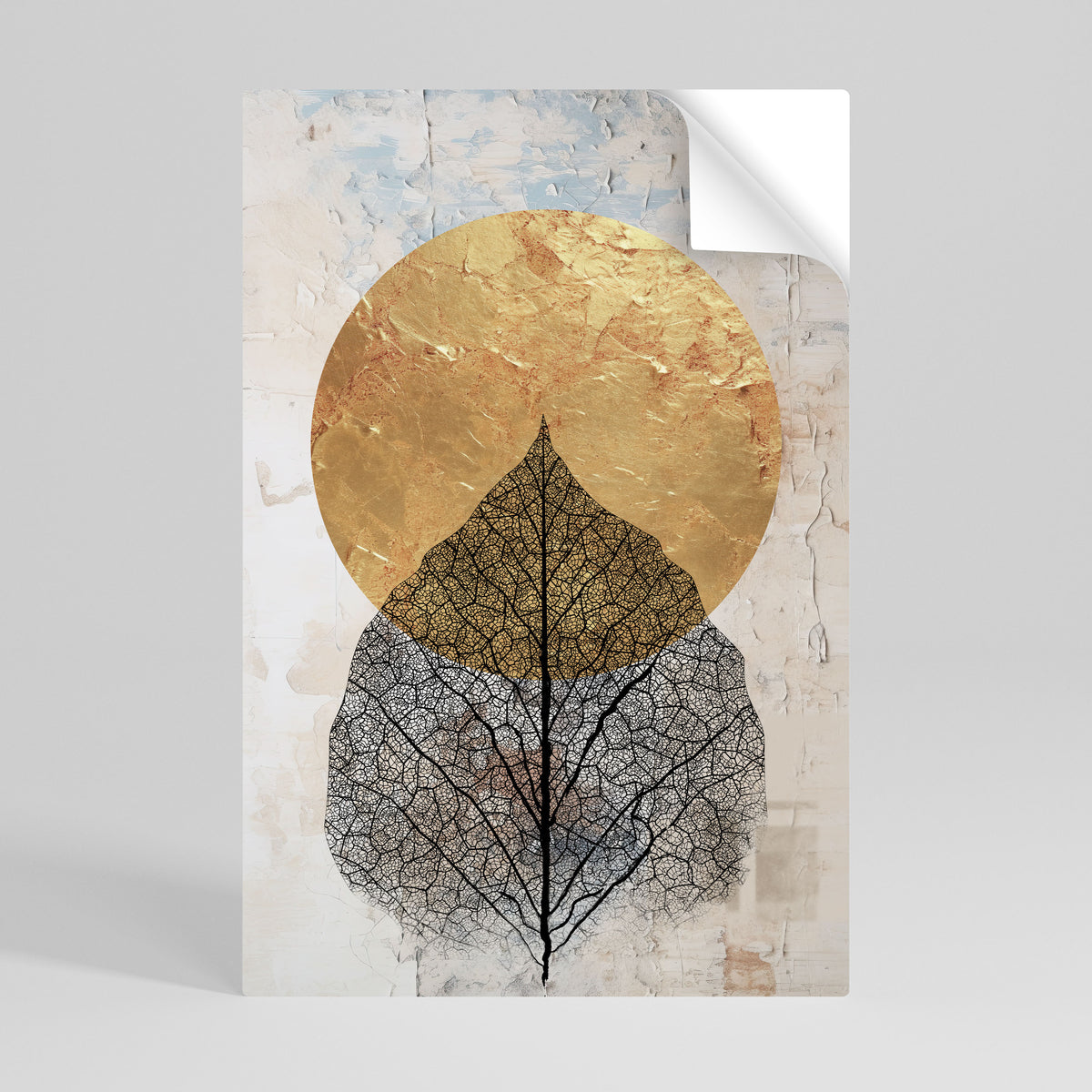 GOLD NERVATIO Selbstklebendes Poster - Hochformat