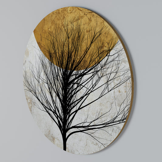 LONELY TREE Round Wall Art