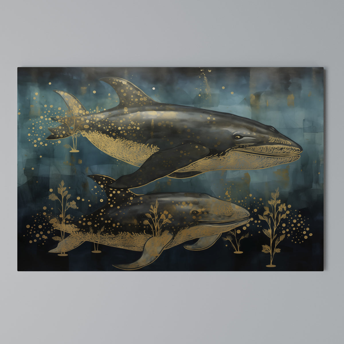 AQUATIC ELEGANCE Cuadro en lienzo horizontal