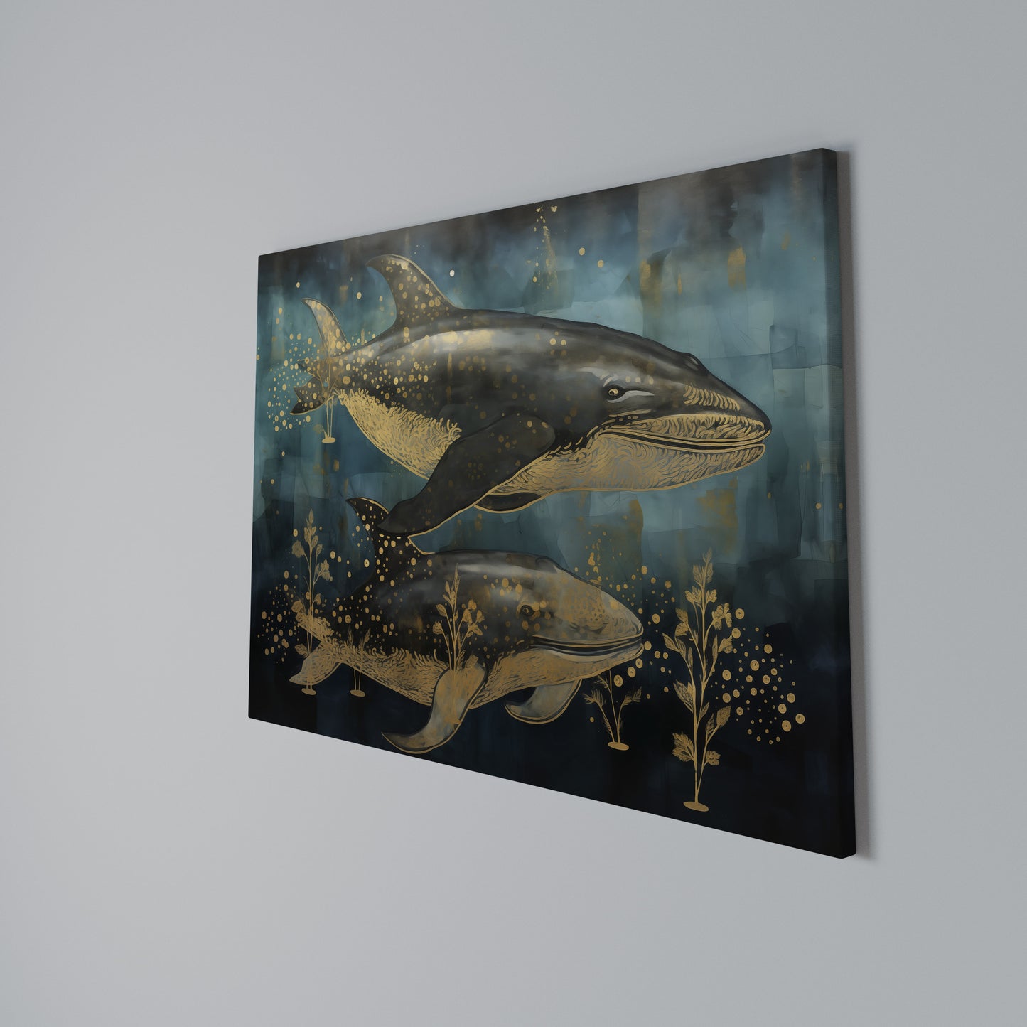 AQUATIC ELEGANCE Cuadro en lienzo horizontal