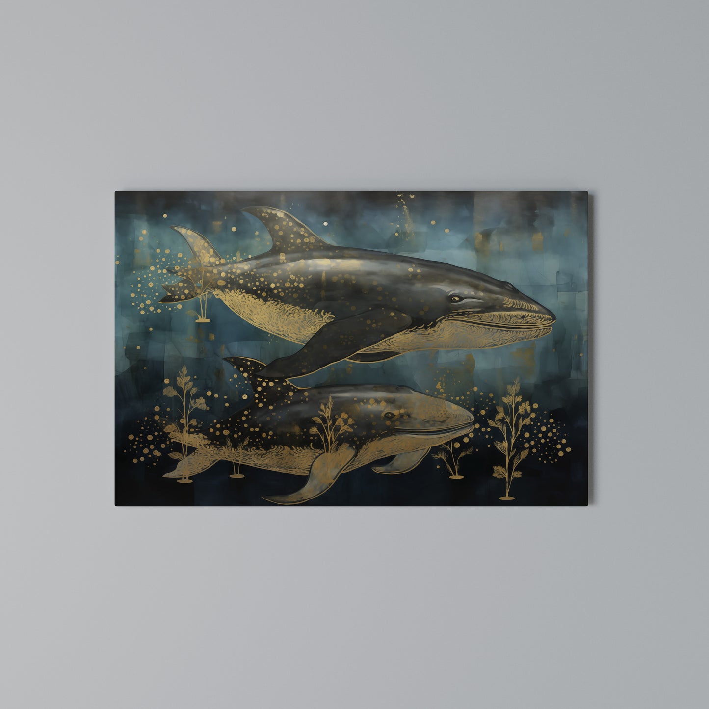 AQUATIC ELEGANCE Cuadro en lienzo horizontal