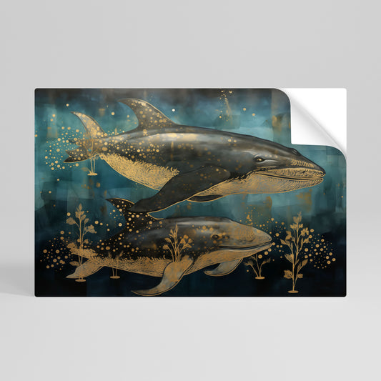 AQUATIC ELEGANCE Vodorovný samolepicí plakát