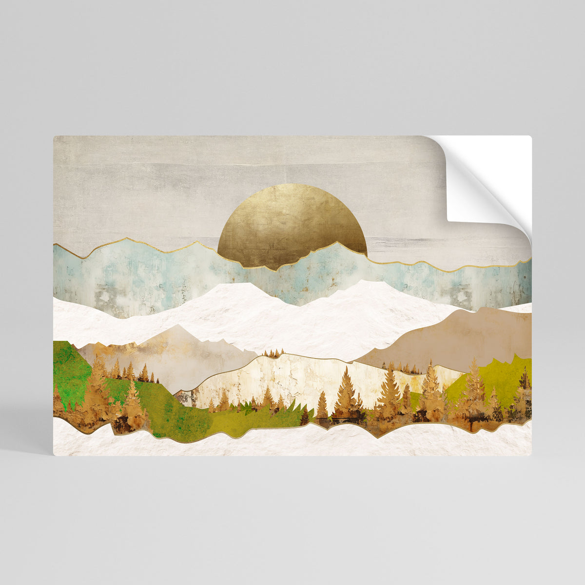 GOLDEN WINTER Poster Orizzontale Adesivo