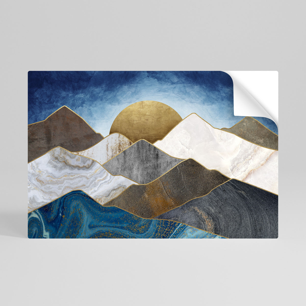 SHEEN OF PEAKS Självhäftande Horisontell Poster
