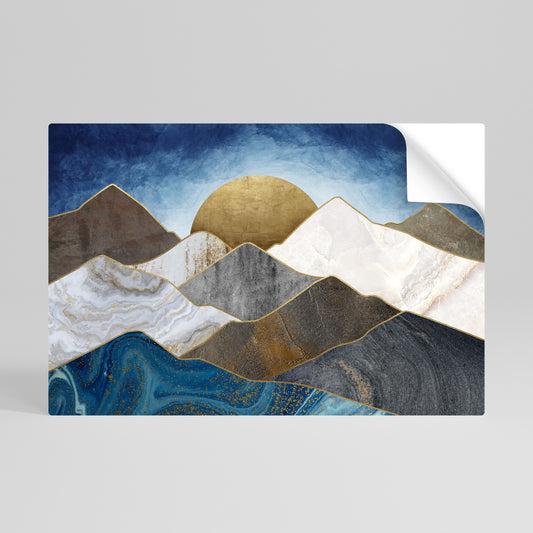 SHEEN OF PEAKS Peel and Stick Horizontal Poster