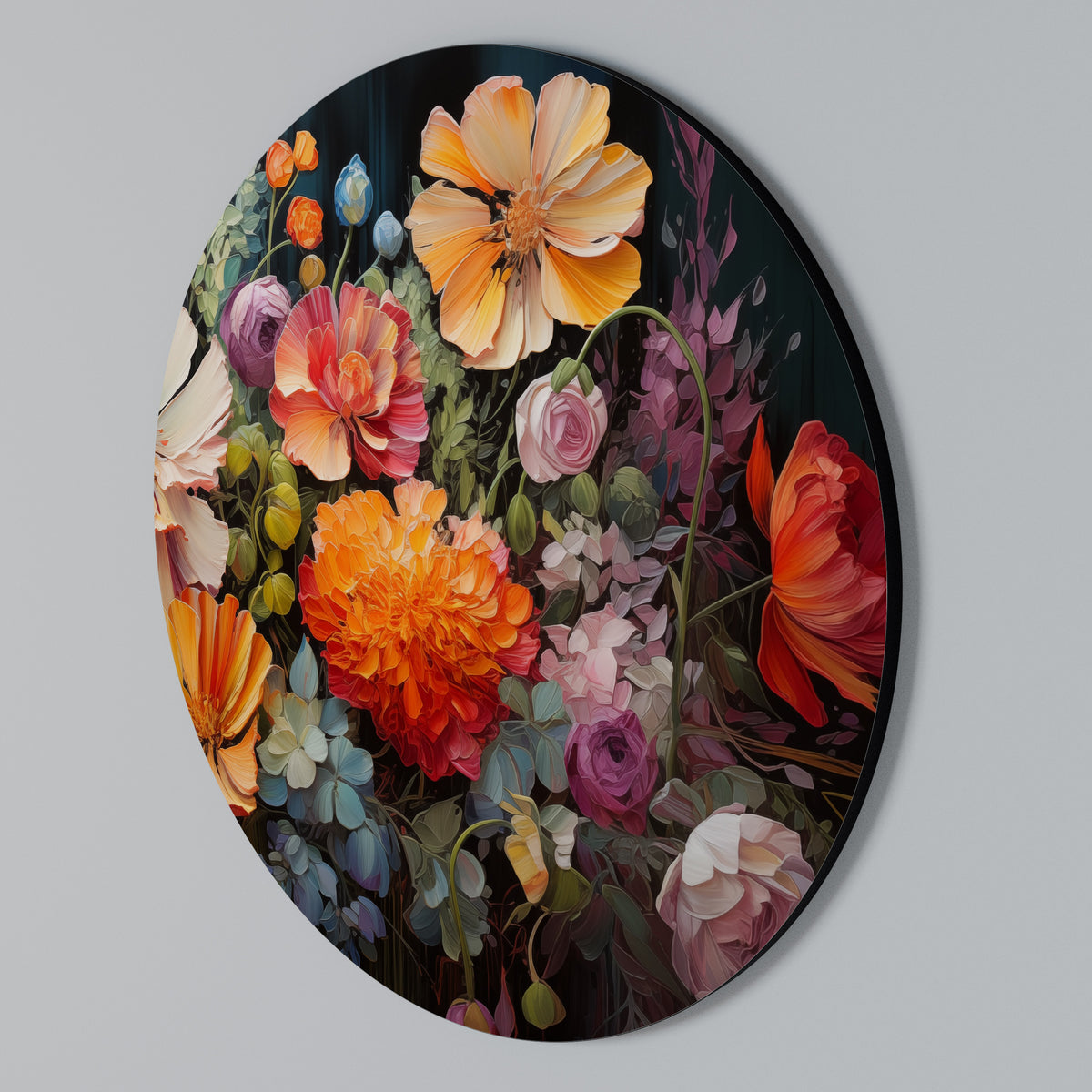 BLOOMING WILDERNESS Round Wall Art