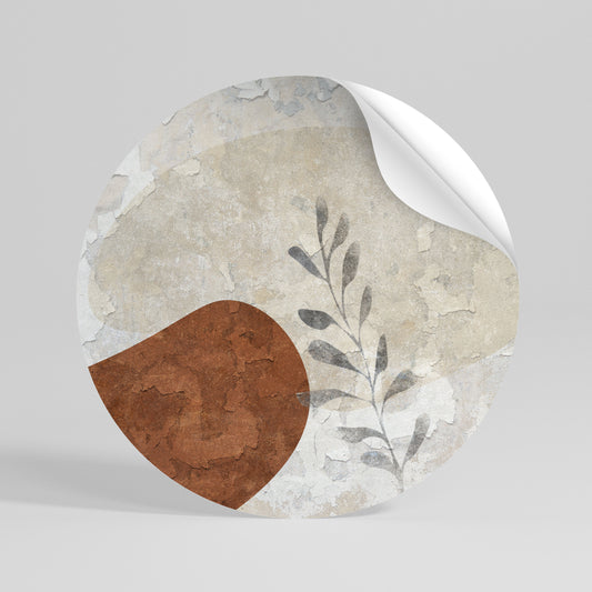 SINGLE SPRIG Runder Wandsticker zum Abziehen und Aufkleben