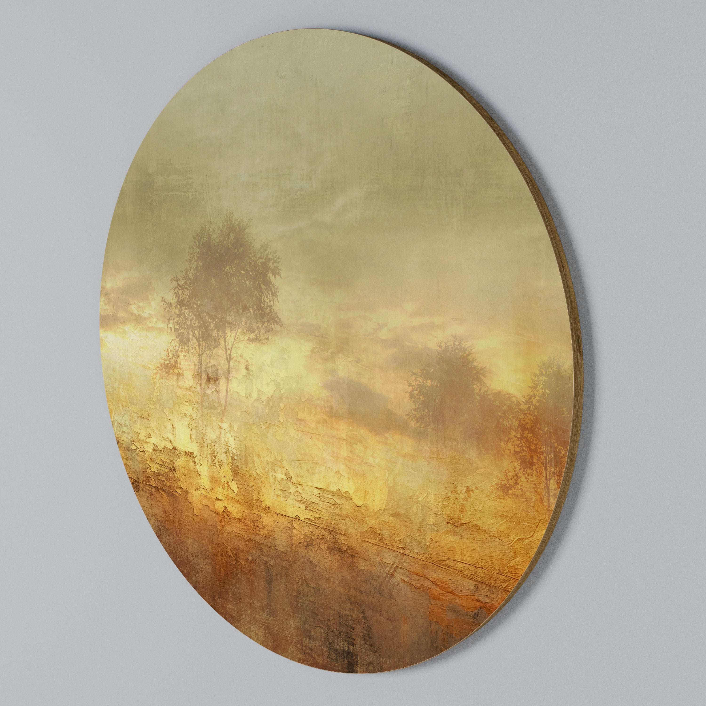 AMBER DREAMSCAPE Round Wall Art