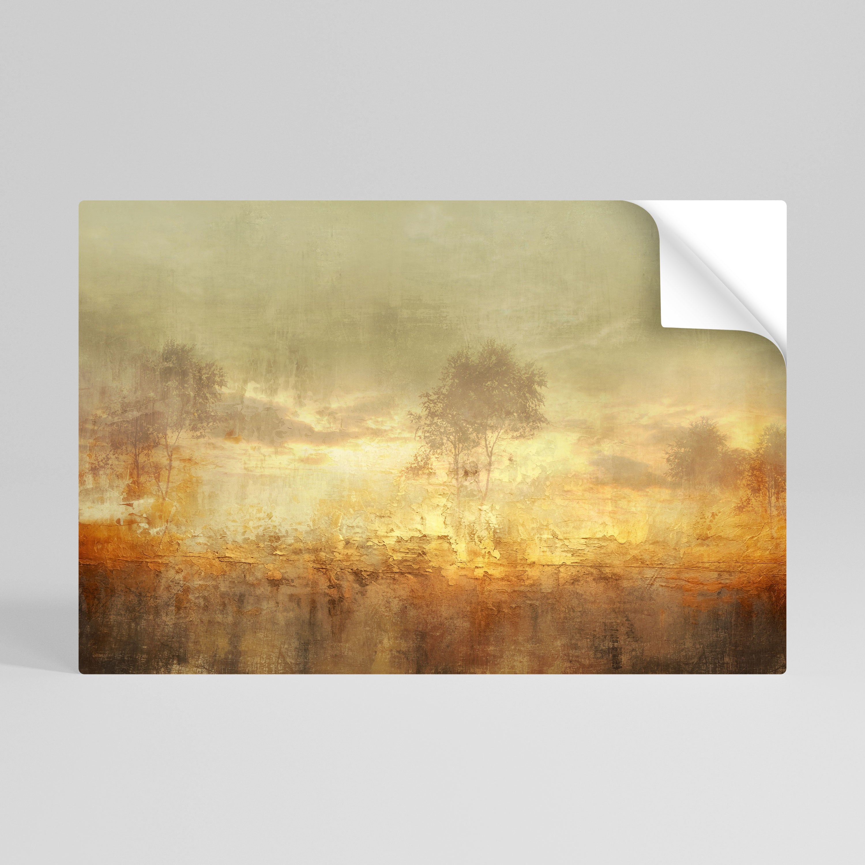 AMBER DREAMSCAPE Peel and Stick Horizontal Poster