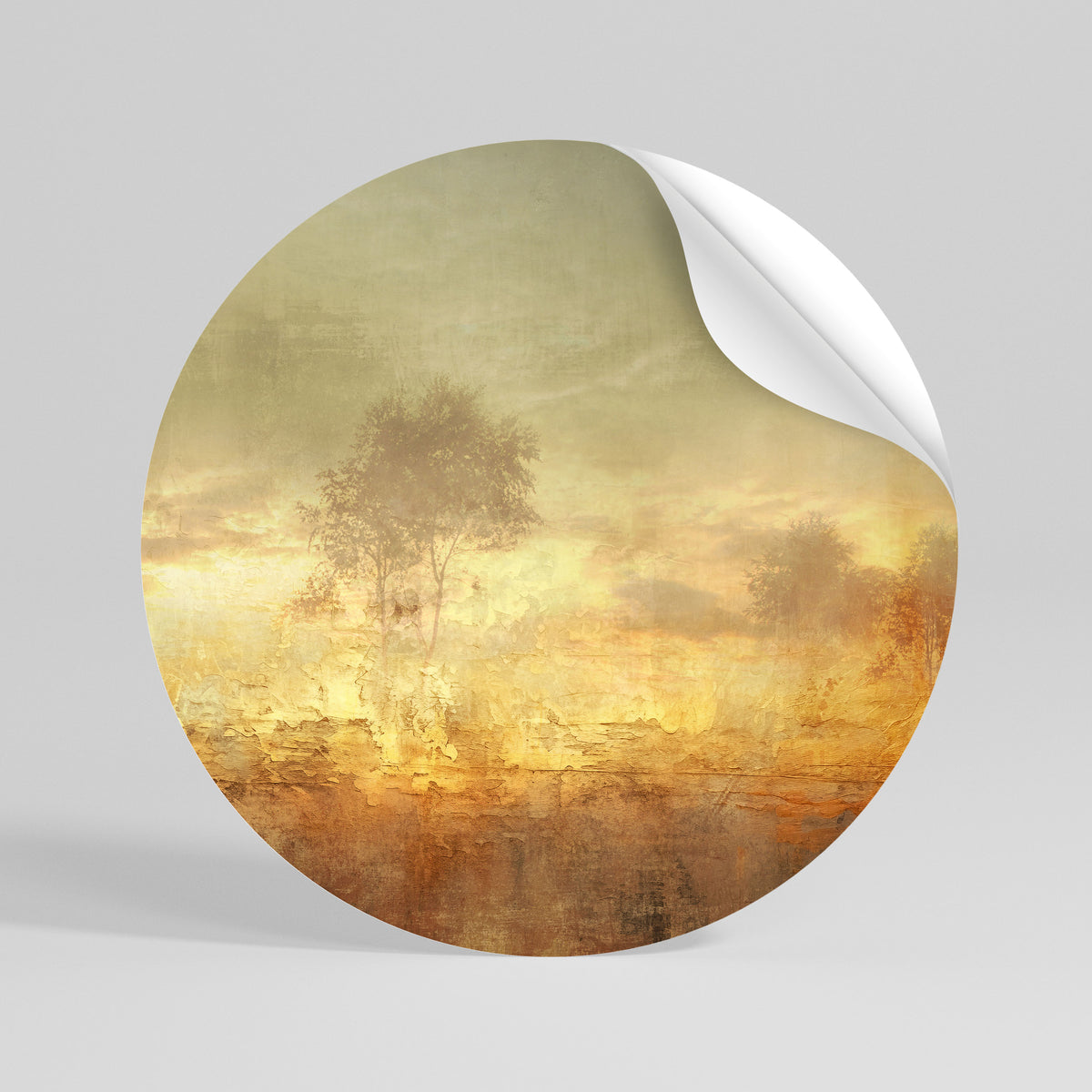 AMBER DREAMSCAPE Αυτοκόλλητη Αφίσα στρογγυλή